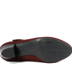 Wide fit Cone Heeled Mary Janes - Bordeaux