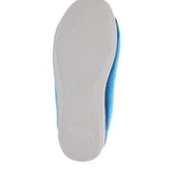 Wide Fit Cosy Antibacterial Full Slippers - Blue Teal