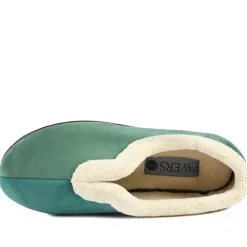 Wide Fit Cosy Antibacterial Full Slippers - Green