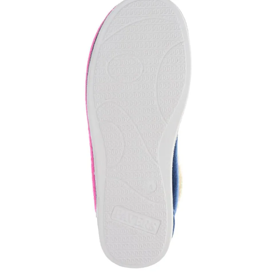 Wide Fit Cosy Antibacterial Full Slippers - Navy Raspberry