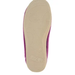 Wide Fit Cosy Antibacterial Full Slippers - Purple