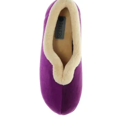 Wide Fit Cosy Antibacterial Full Slippers - Purple