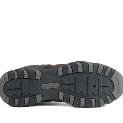 Wide Fit Cushioned Rugged Lace Up Shoes - Navy