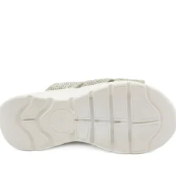 Wide Fit Diamante Cushioning Mule Sandals - Natural