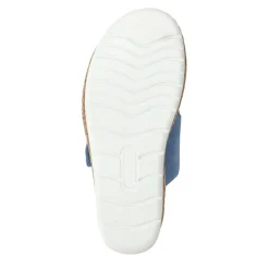 Wide Fit Dual-Fasten Mules - Blue