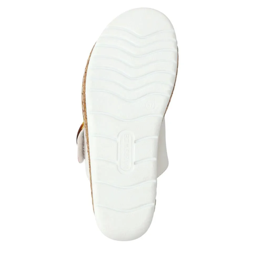 Wide Fit Dual-Fasten Mules - White