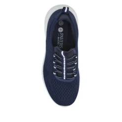 Wide Fit Easy Step In Bungee Lace Trainers - Navy