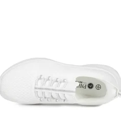 Wide Fit Easy Step In Bungee Lace Trainers - White