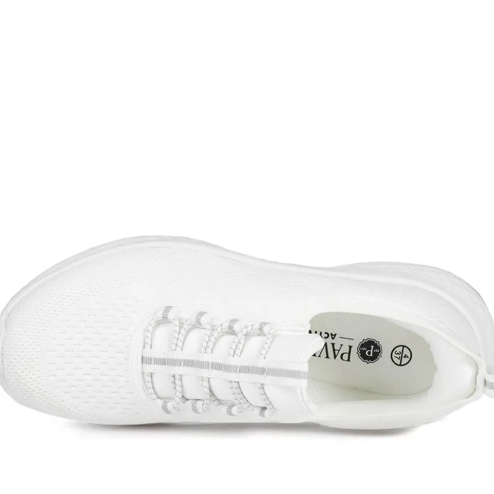 Wide Fit Easy Step In Bungee Lace Trainers - White