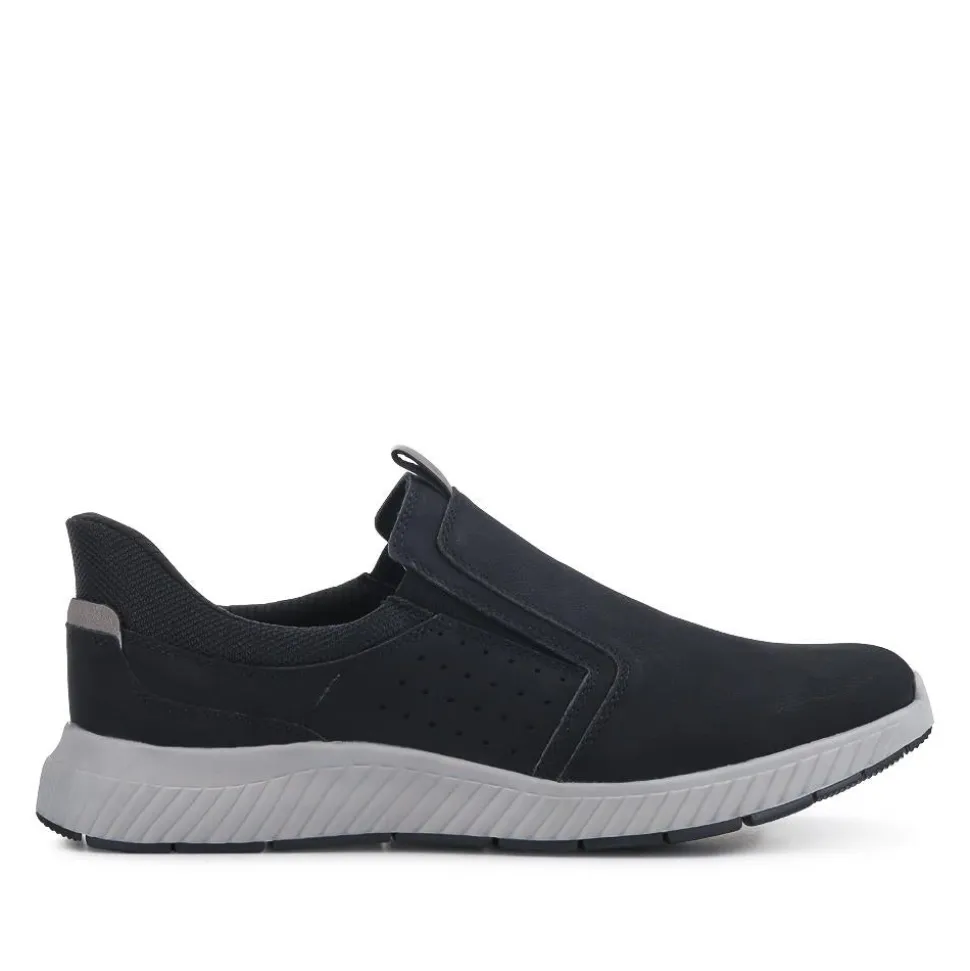 Wide Fit Elasticated Slip-On Shoes - Black