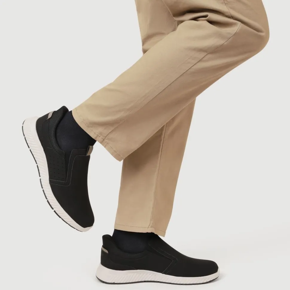 Wide Fit Elasticated Slip-On Shoes - Black