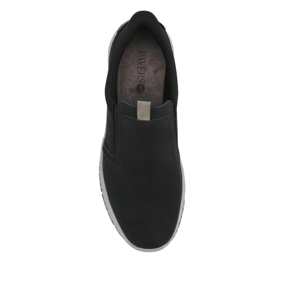 Wide Fit Elasticated Slip-On Shoes - Black