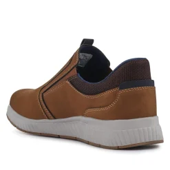 Wide Fit Elasticated Slip-On Shoes - Brown