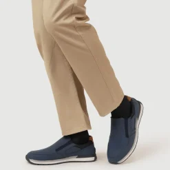 Wide Fit Elasticated Slip On Shoes - Navy