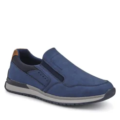 Wide Fit Elasticated Slip On Shoes - Navy