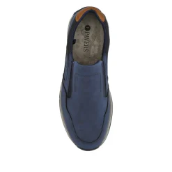 Wide Fit Elasticated Slip On Shoes - Navy