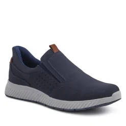 Wide Fit Elasticated Slip-On Shoes - Navy