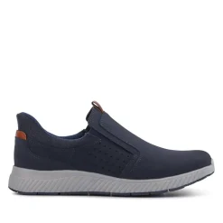 Wide Fit Elasticated Slip-On Shoes - Navy