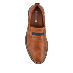 Wide Fit Elasticated Slip-On Shoes - Tan