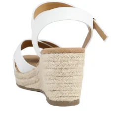 Wide Fit Espadrille Wedge Sandals - White