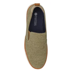 Wide-Fit Fabric Slip-On Shoes - Taupe