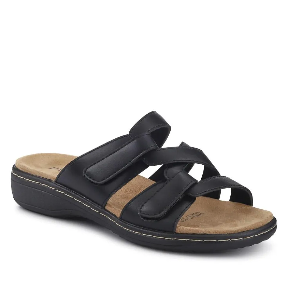 Wide Fit Fully Adjustable Mules - Black