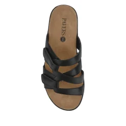 Wide Fit Fully Adjustable Mules - Black