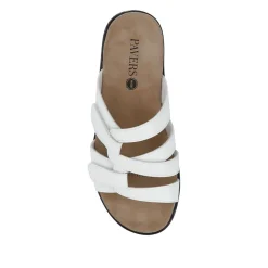 Wide Fit Fully Adjustable Mules - White