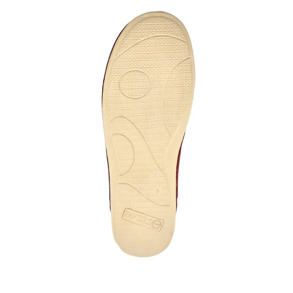 Wide Fit Grip Sole Slippers - Burgundy
