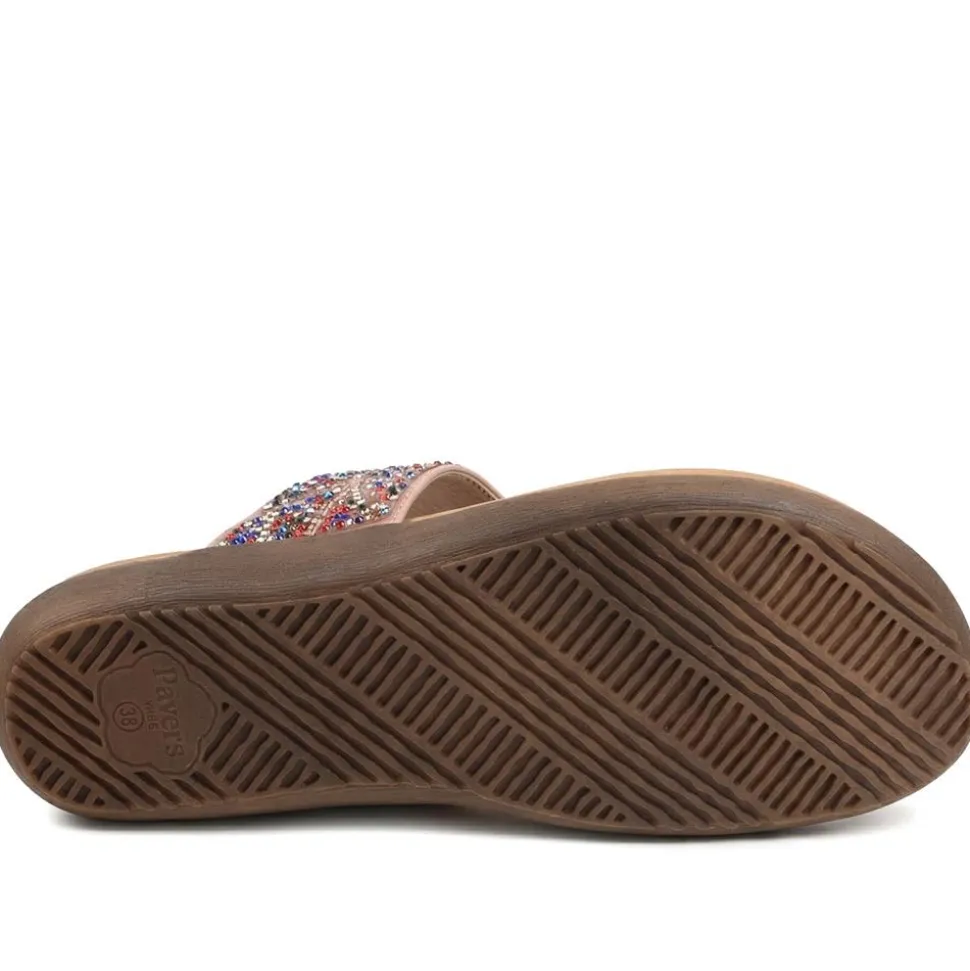 Wide Fit Jewelled Cushioned Toe Post Sandals - Multi