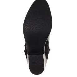 Wide-Fit Lace Detail Ankle Boots - Black