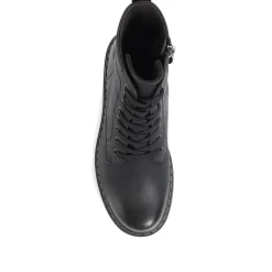 Wide Fit Lace-Up Ankle Boots - Black