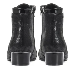 Wide Fit Lace-Up Ankle Boots - Black