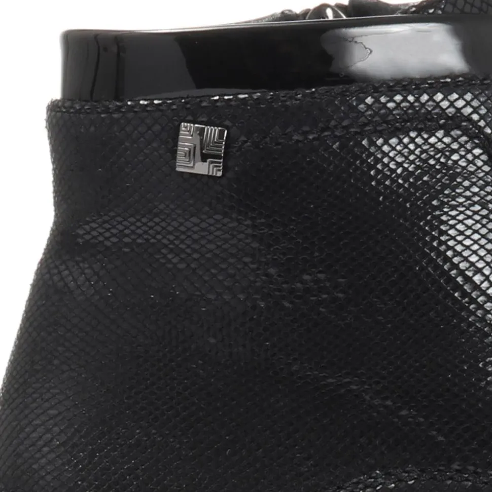 Wide Fit Lace-Up Ankle Boots - Black