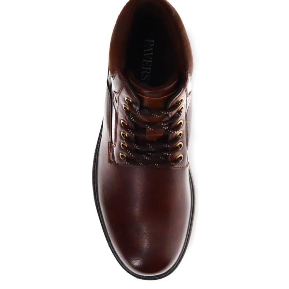 Wide Fit Lace-Up Casual Boots - Dark Brown