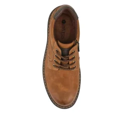 Wide Fit Lace Up Casual Shoes - Cognac