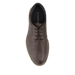 Wide Fit Lace-Up Casual Shoes - Dark Brown