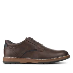 Wide Fit Lace-Up Casual Shoes - Dark Brown