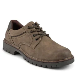 Wide Fit Lace Up Casual Shoes - Khaki