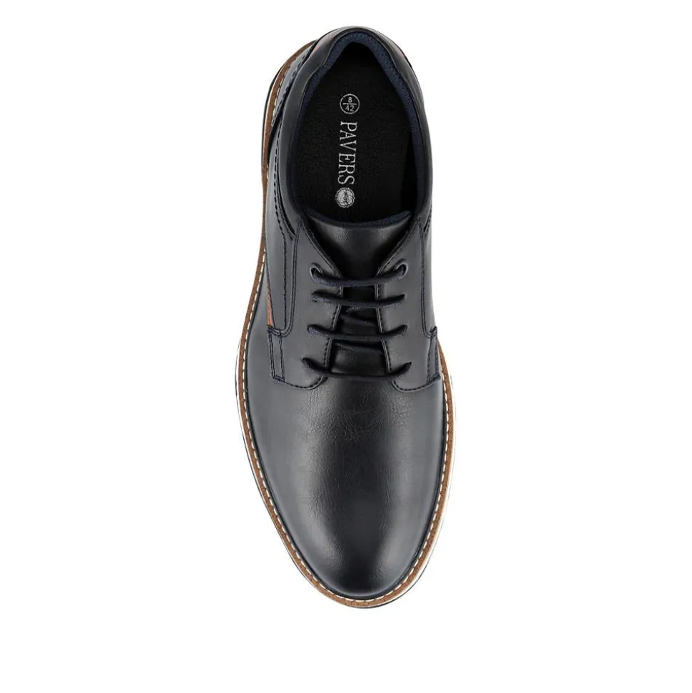 Wide Fit Lace-Up Casual Shoes - Navy