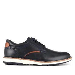 Wide Fit Lace-Up Casual Shoes - Navy