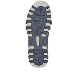 Wide Fit Lace Up Casual Trainers - Navy Multi