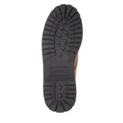 Wide Fit Lace Up Leather Shoes - Rust