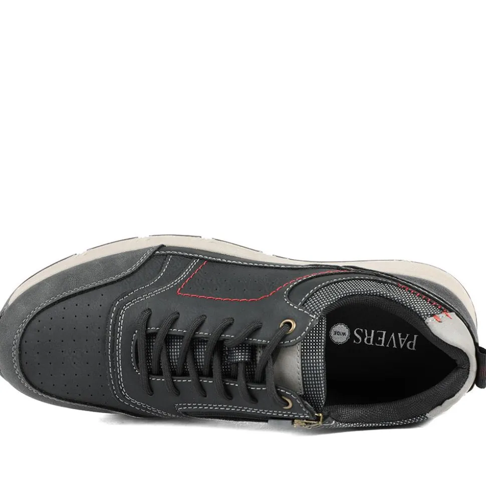 Wide Fit Lace Up Shoes With Grip Sole - Black