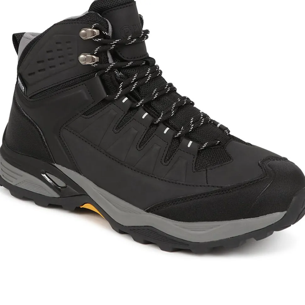 Wide Fit Lace Up Walking Boots - Black