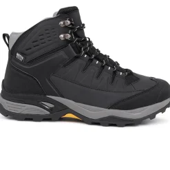Wide Fit Lace Up Walking Boots - Black