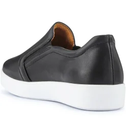 Wide Fit Ladies' Slip-On Shoes - Black
