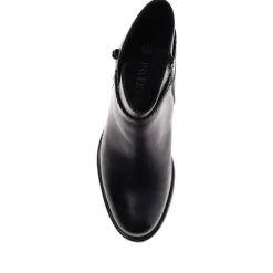 Wide-Fit Leather Ankle Boots - Black