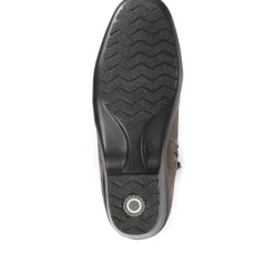 Wide Fit Leather Ankle Boots - Grey