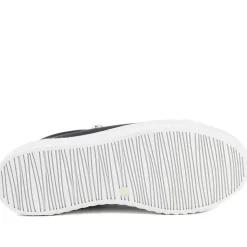 Wide Fit Leather Breathable Platform Trainers - Navy